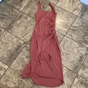 NWOT Aritzia Wilfred 2XS midi dress coral/pink
